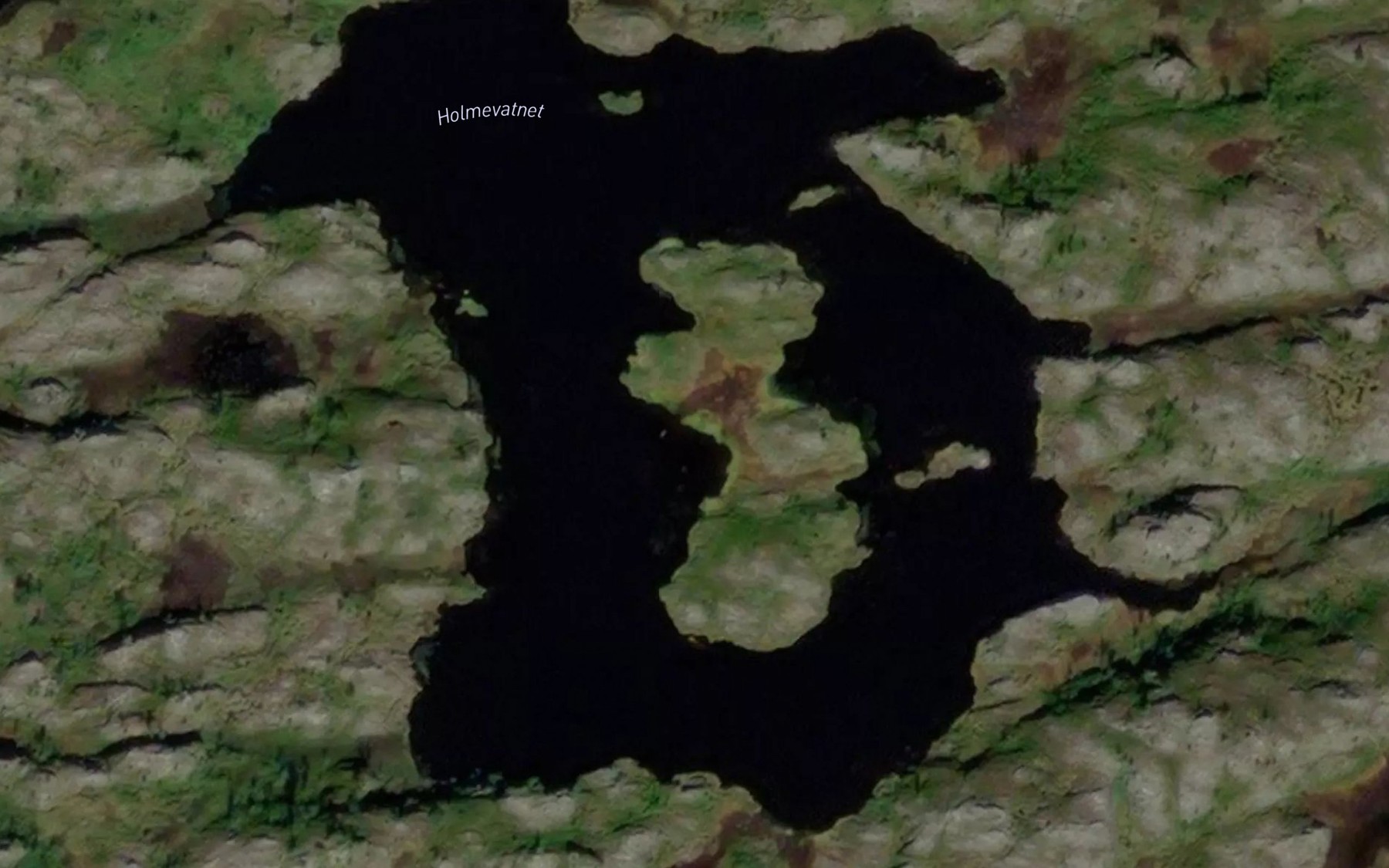 Satellite map of the Holmevatnet
