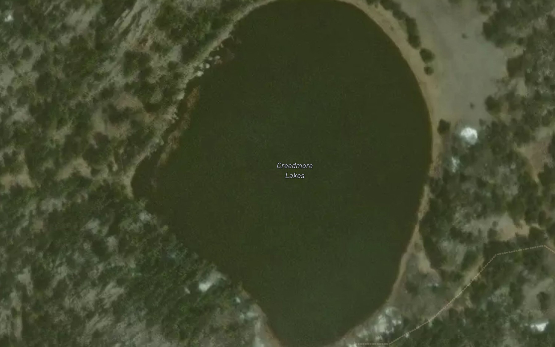 Satellite map of the Creedmore Lakes