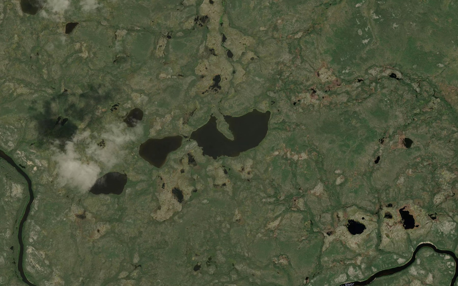 Satellite map of the Genest Lake