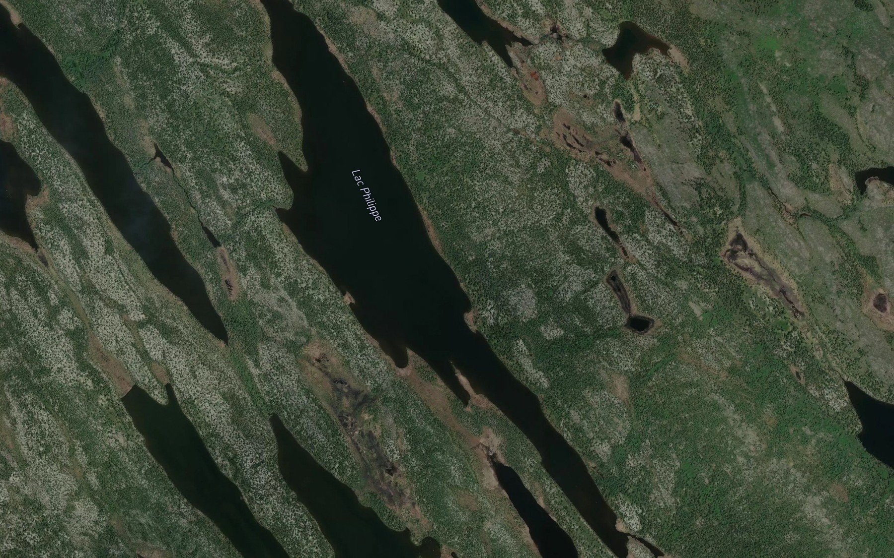 Satellite map of the Lac Philippe