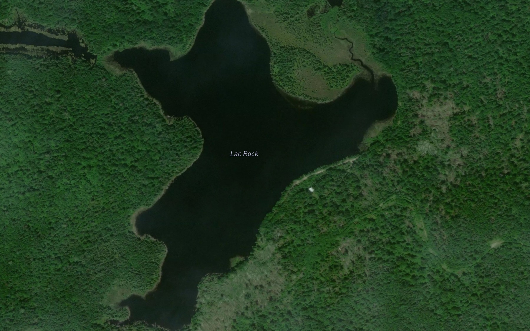 Satellite map of the Lac Rock