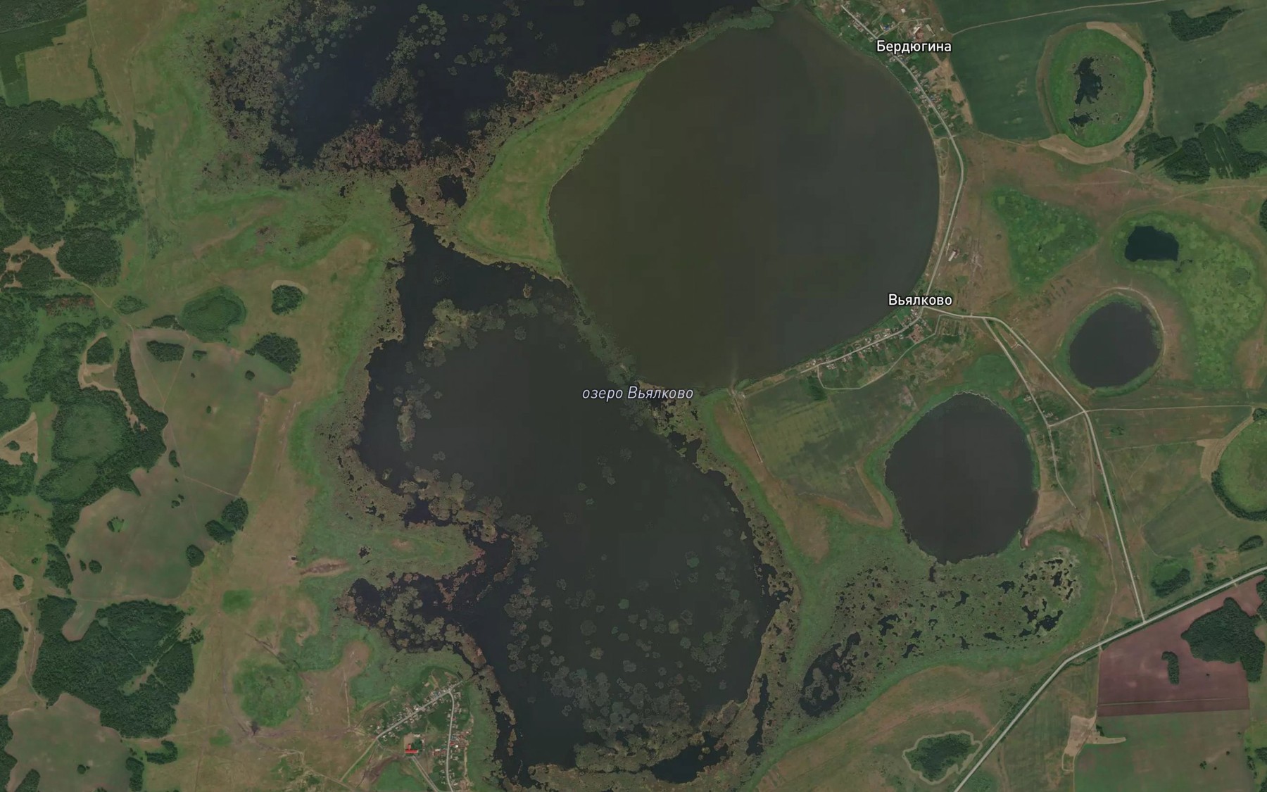 Satellite map of the Ozero V'yalkovo