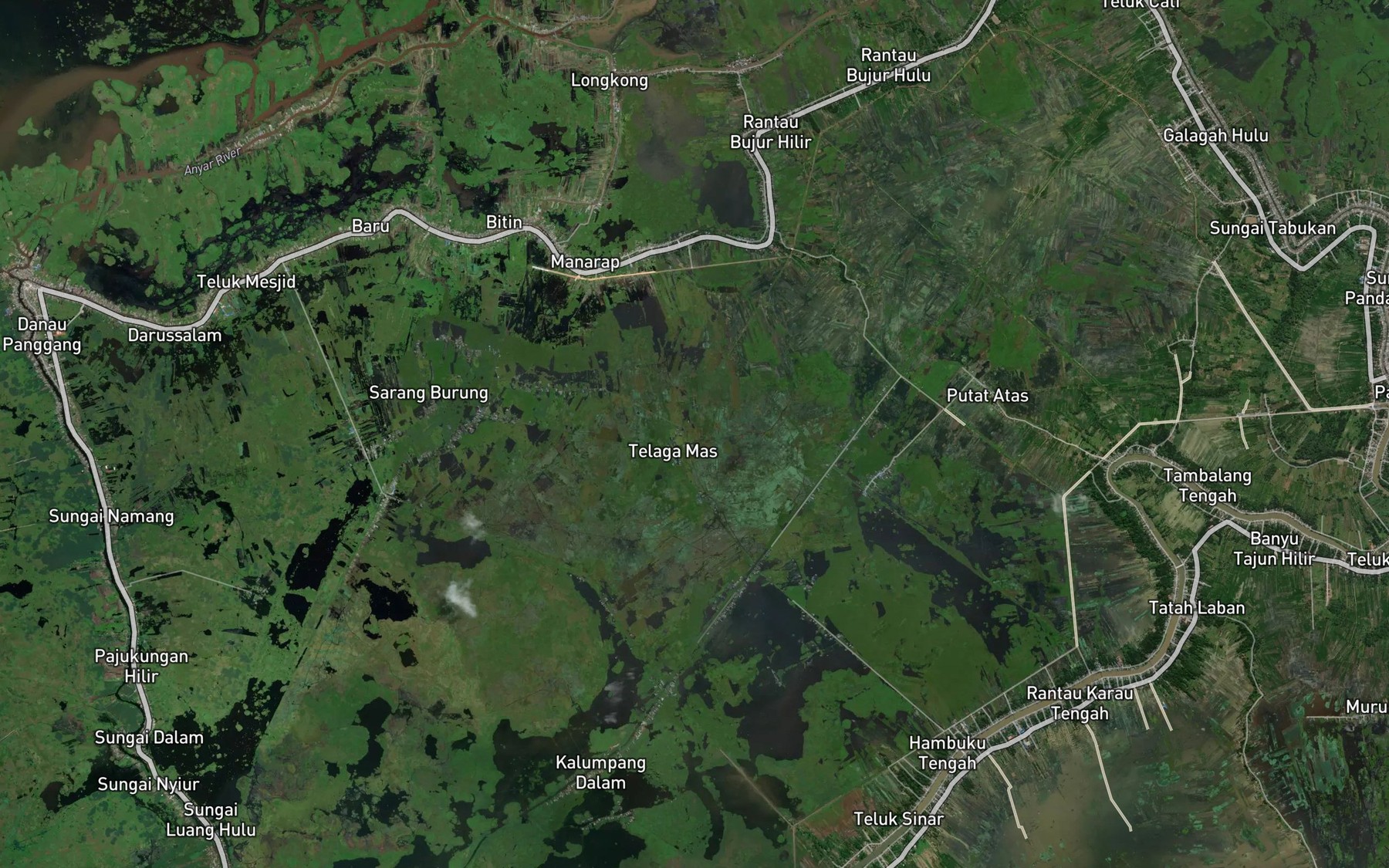 Satellite map of the Danau Bitin