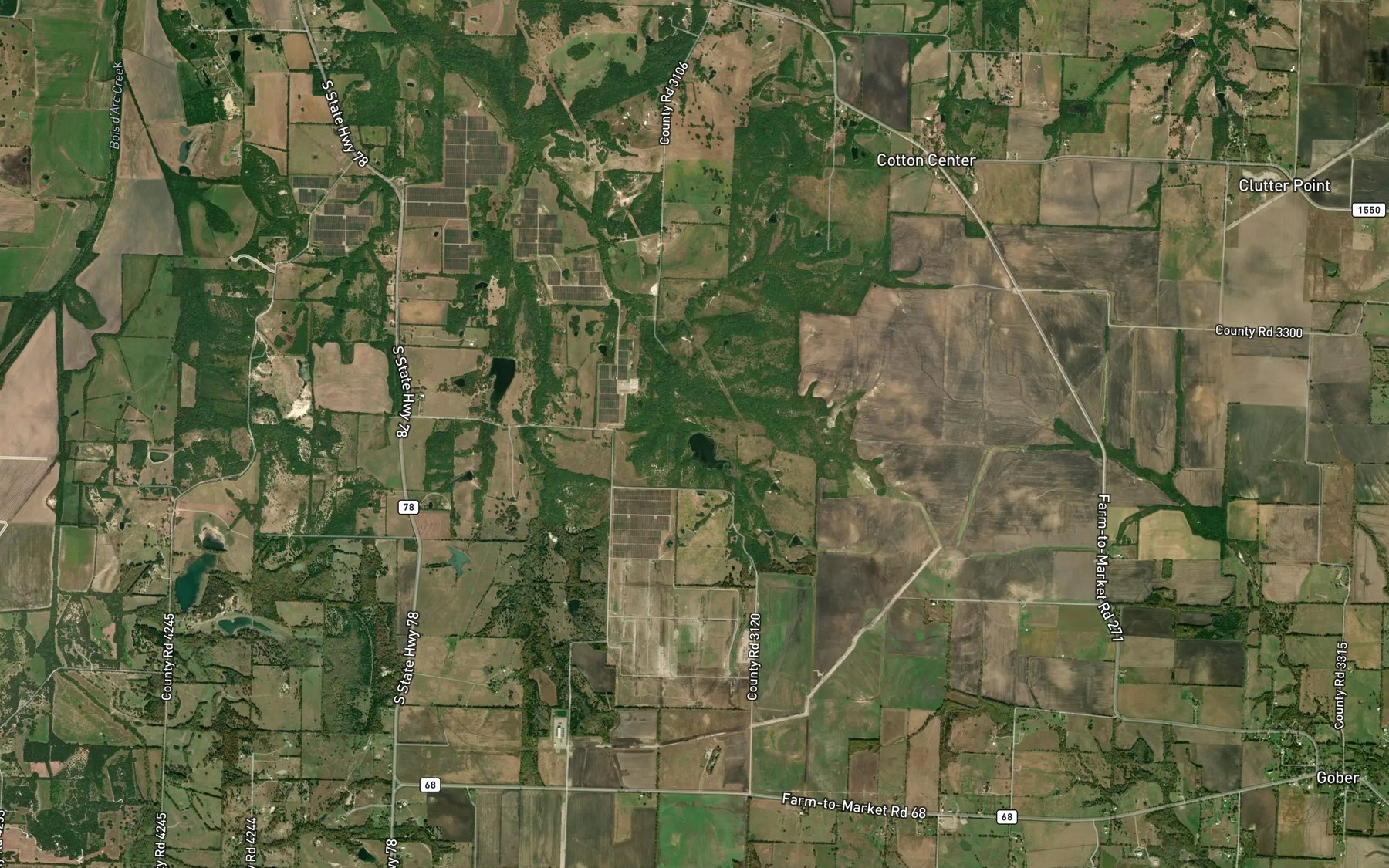 Satellite map of the Taylor Lake