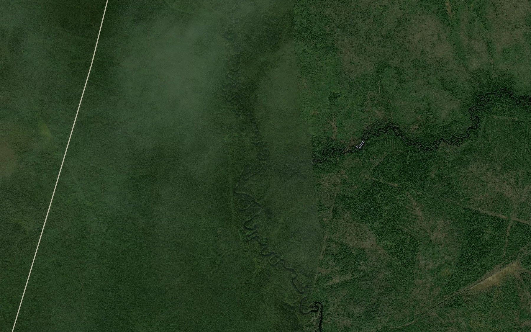 Satellite map of the Telya