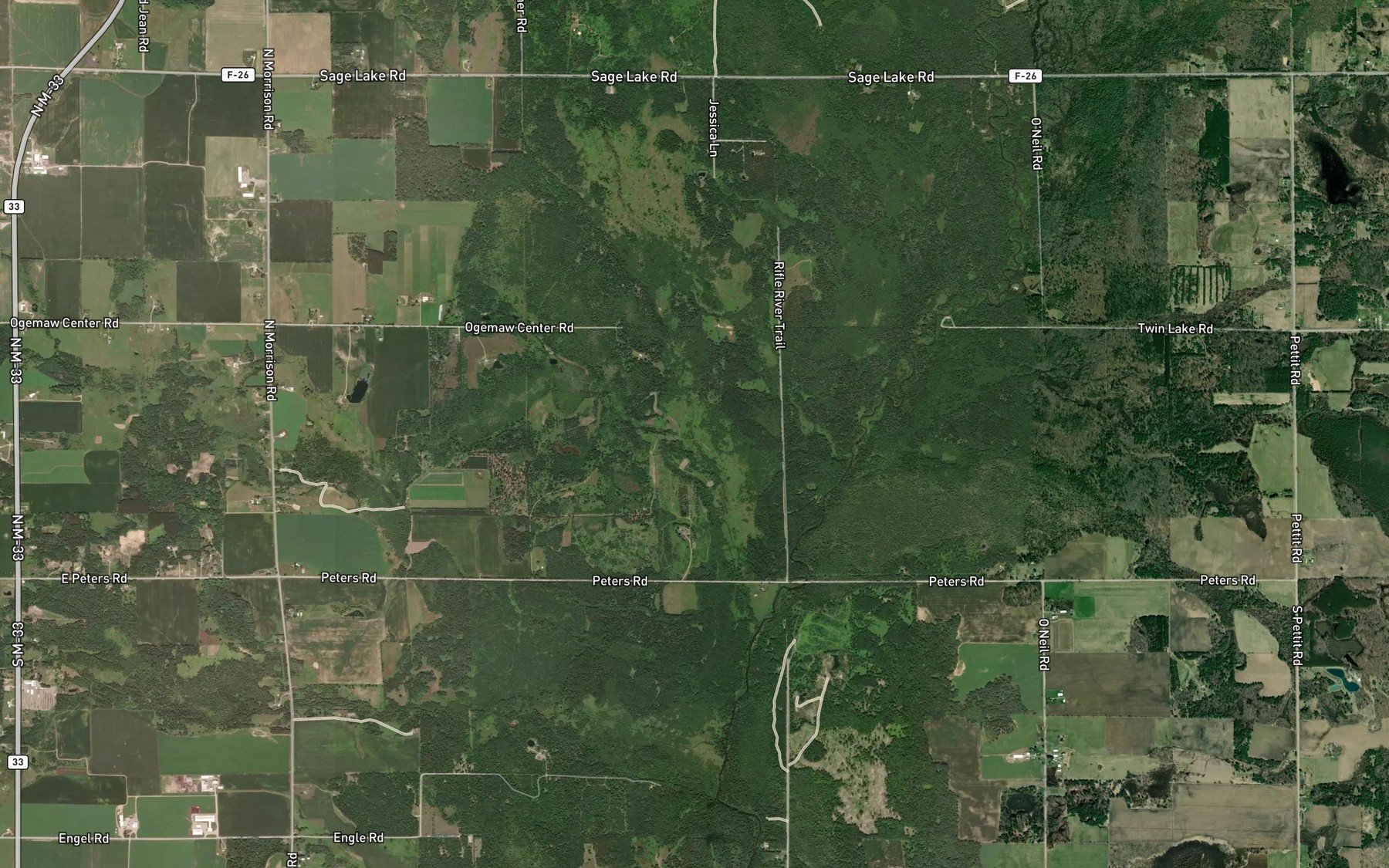 Satellite map of the Ammond Creek