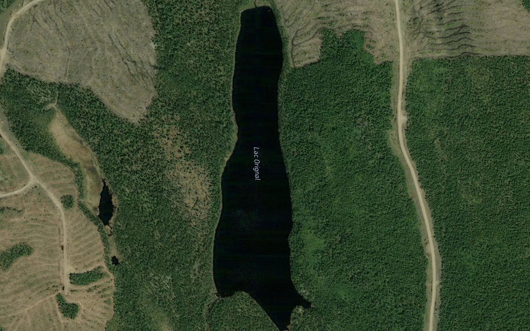 Satellite map of the Lac Orignal