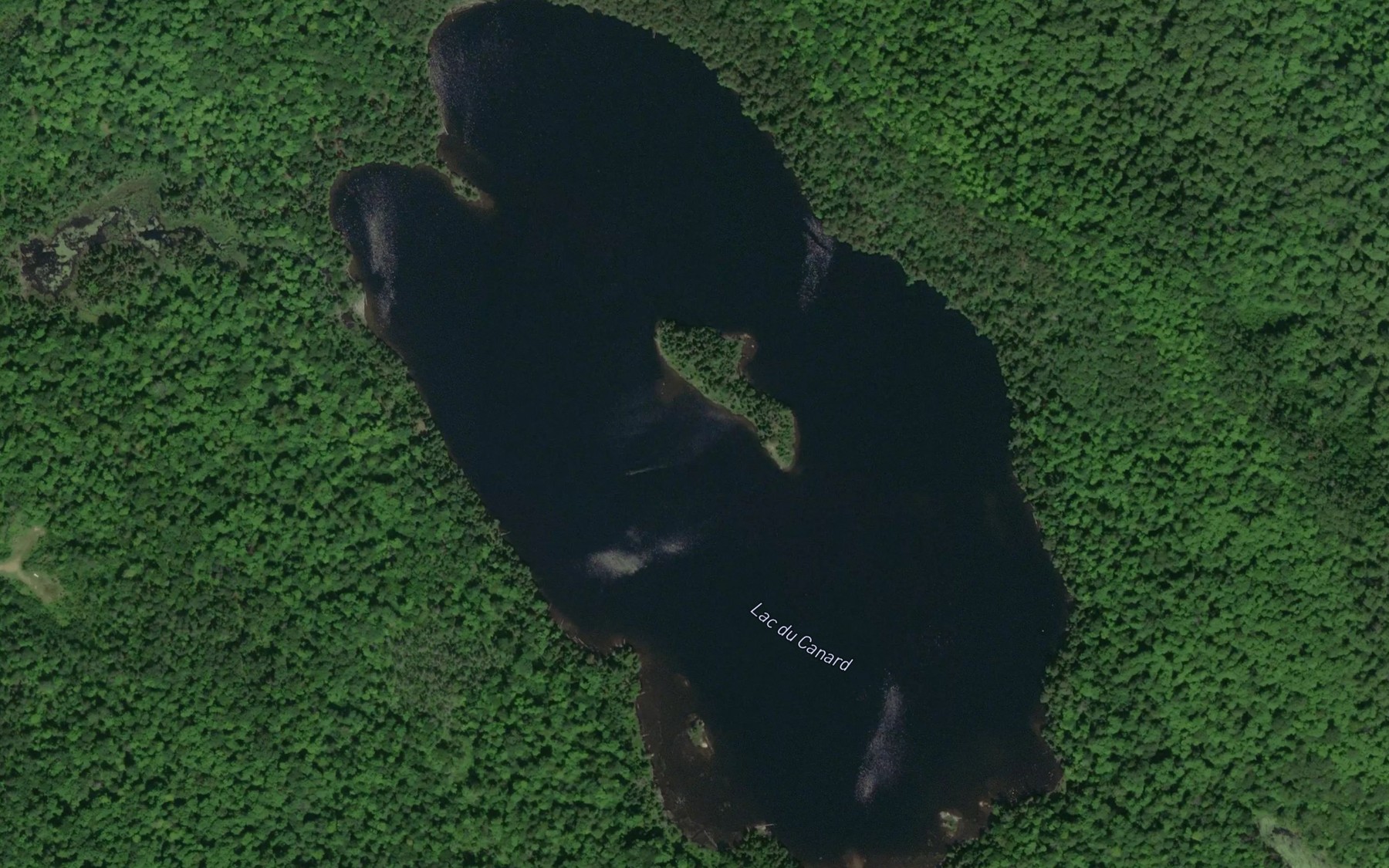 Satellite map of the Lac du Canard