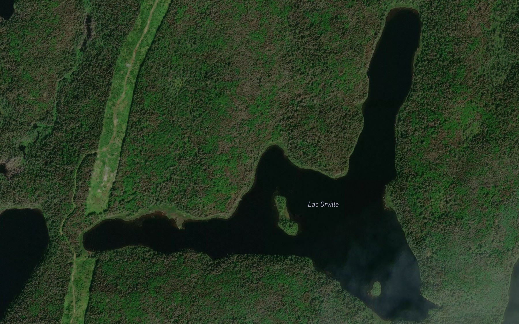 Satellite map of the Lac Orville