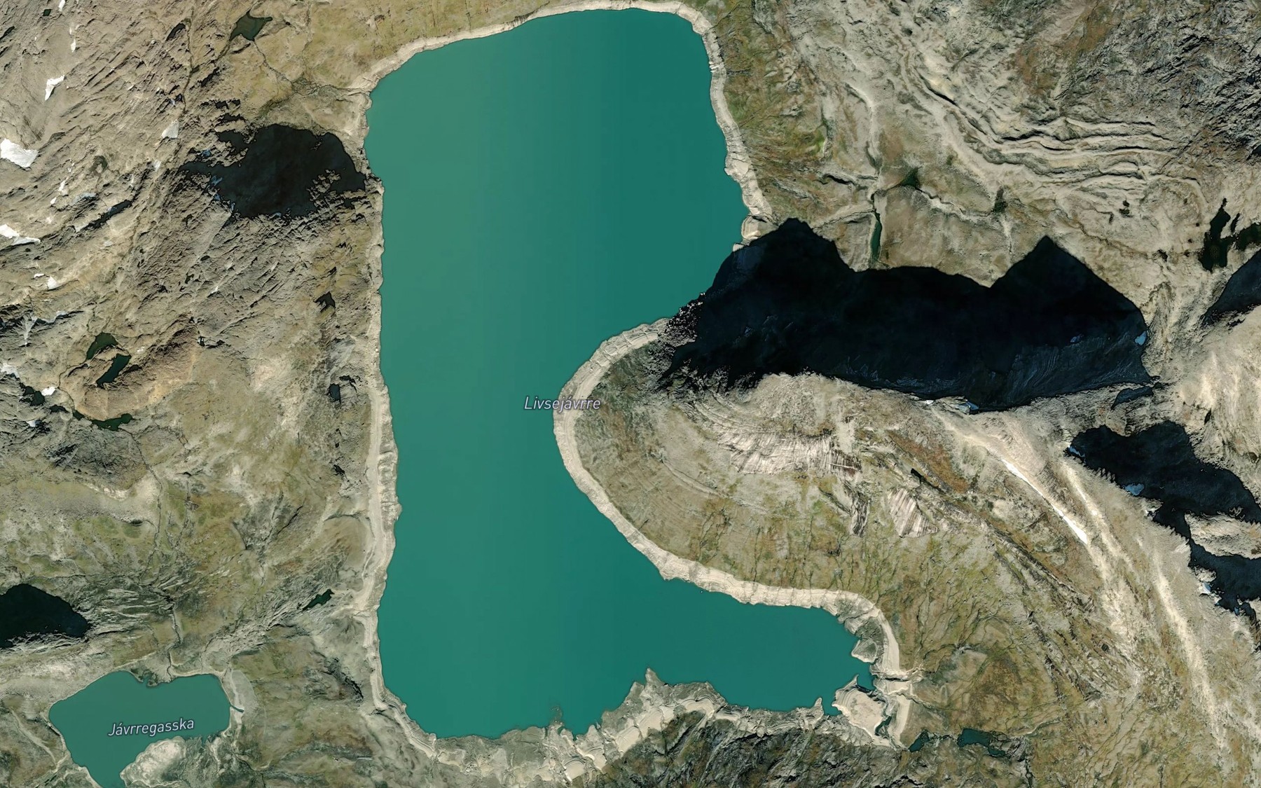 Satellite map of the Livssejavri