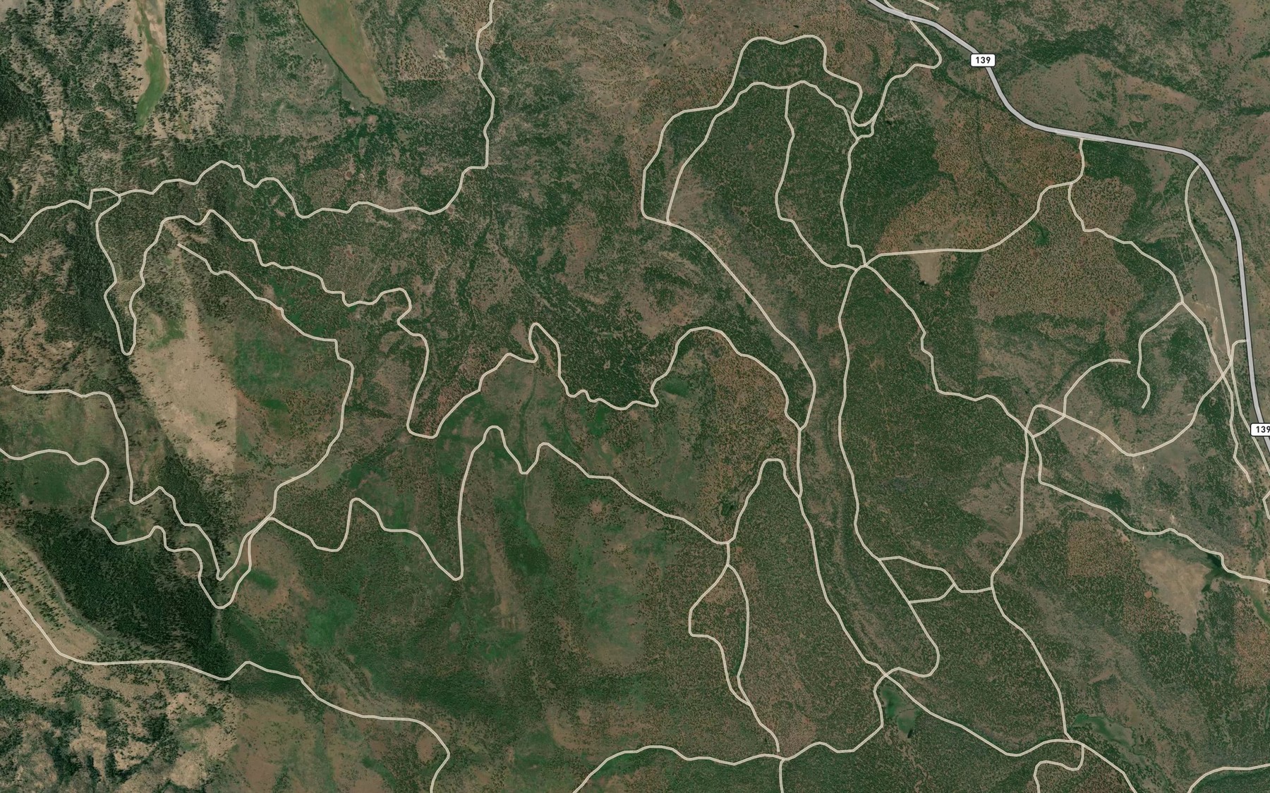 Satellite map of the Hoskins Spring