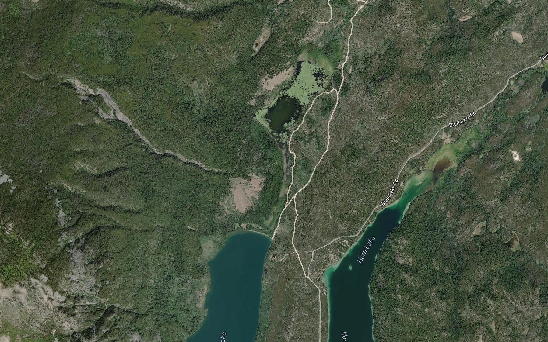 Satellite map of the Sapeye Creek