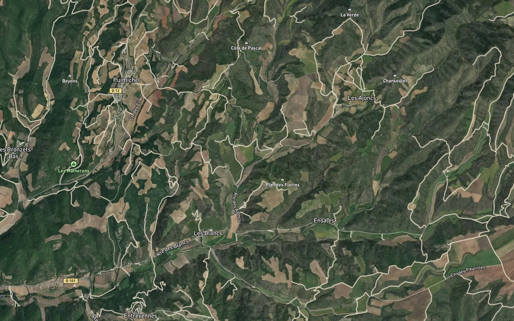 Satellite map of the Ravin de Vaurichard