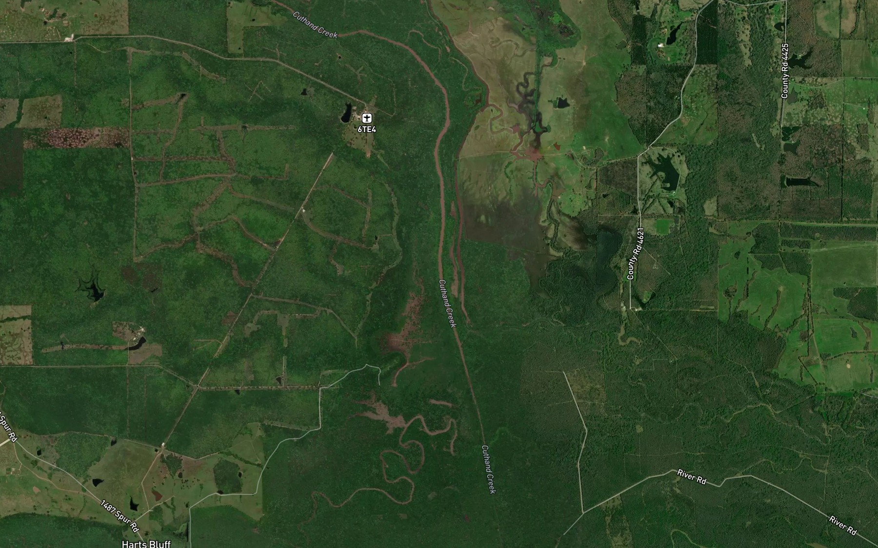 Satellite map of the Maple Creek