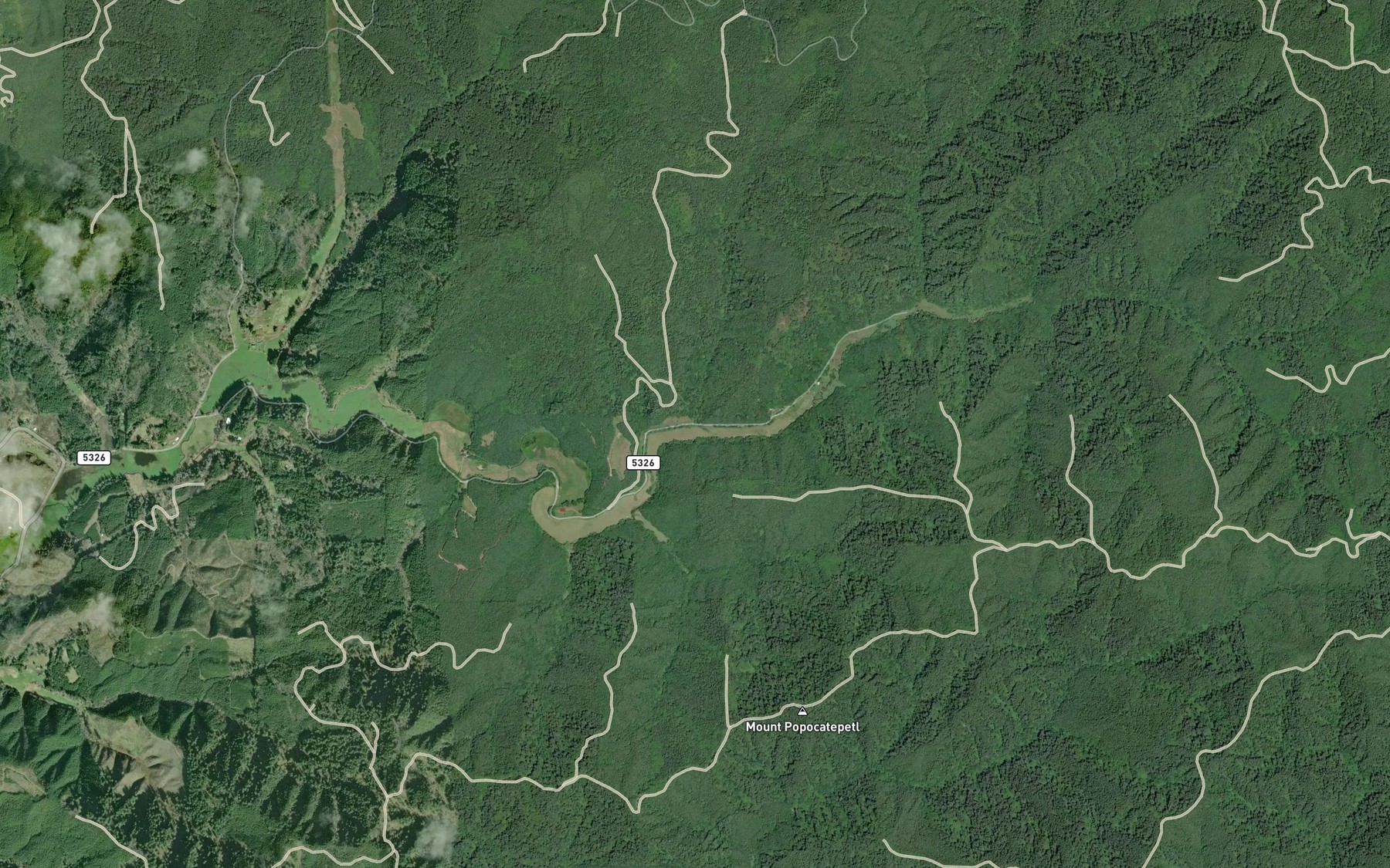Satellite map of the Henderson Creek