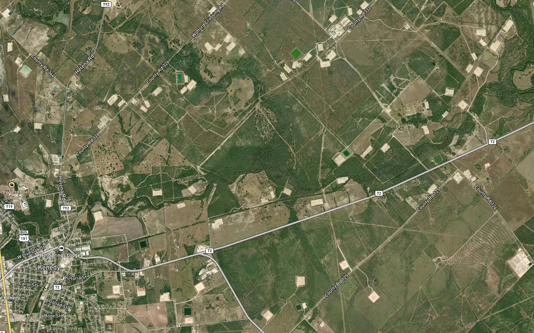 Satellite map of the Dry Escondido Creek