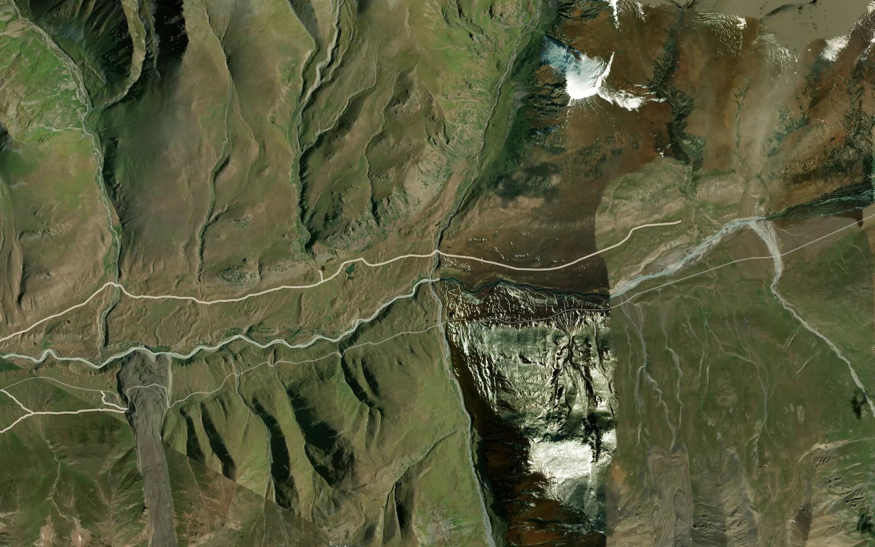 Satellite map of the Almaty