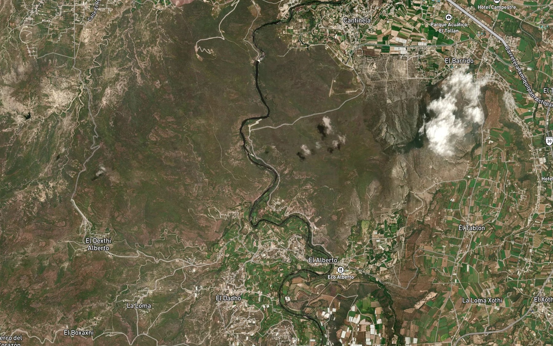 Satellite map of the Tecolote