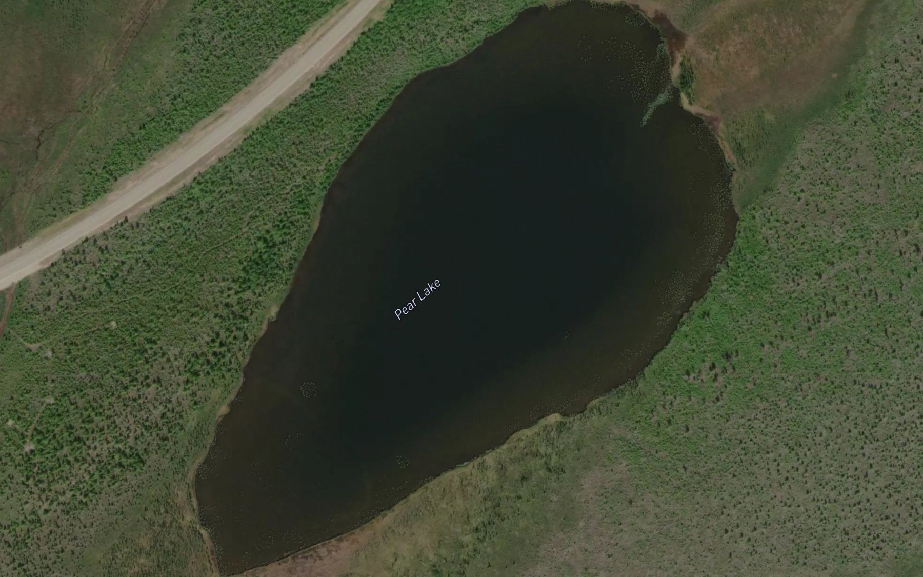 Satellite map of the Pear Lake