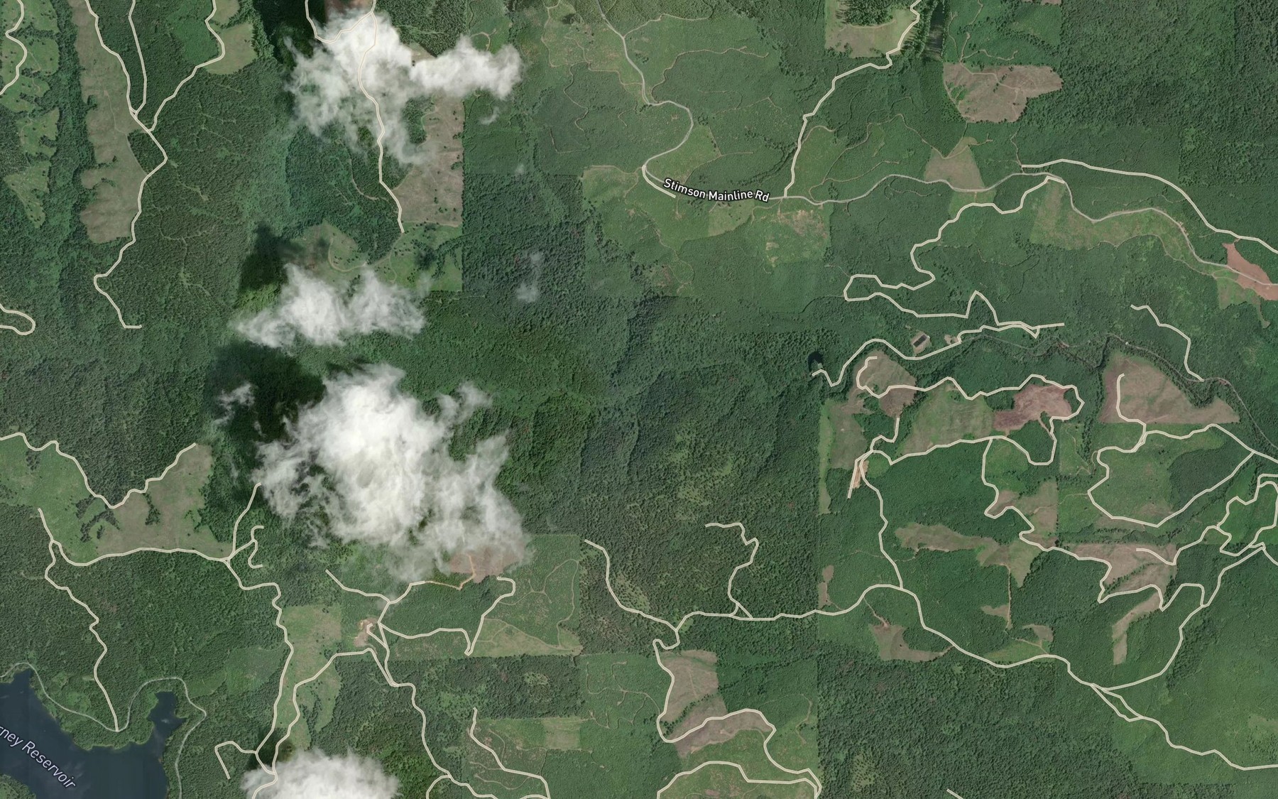 Satellite map of the Patten Creek