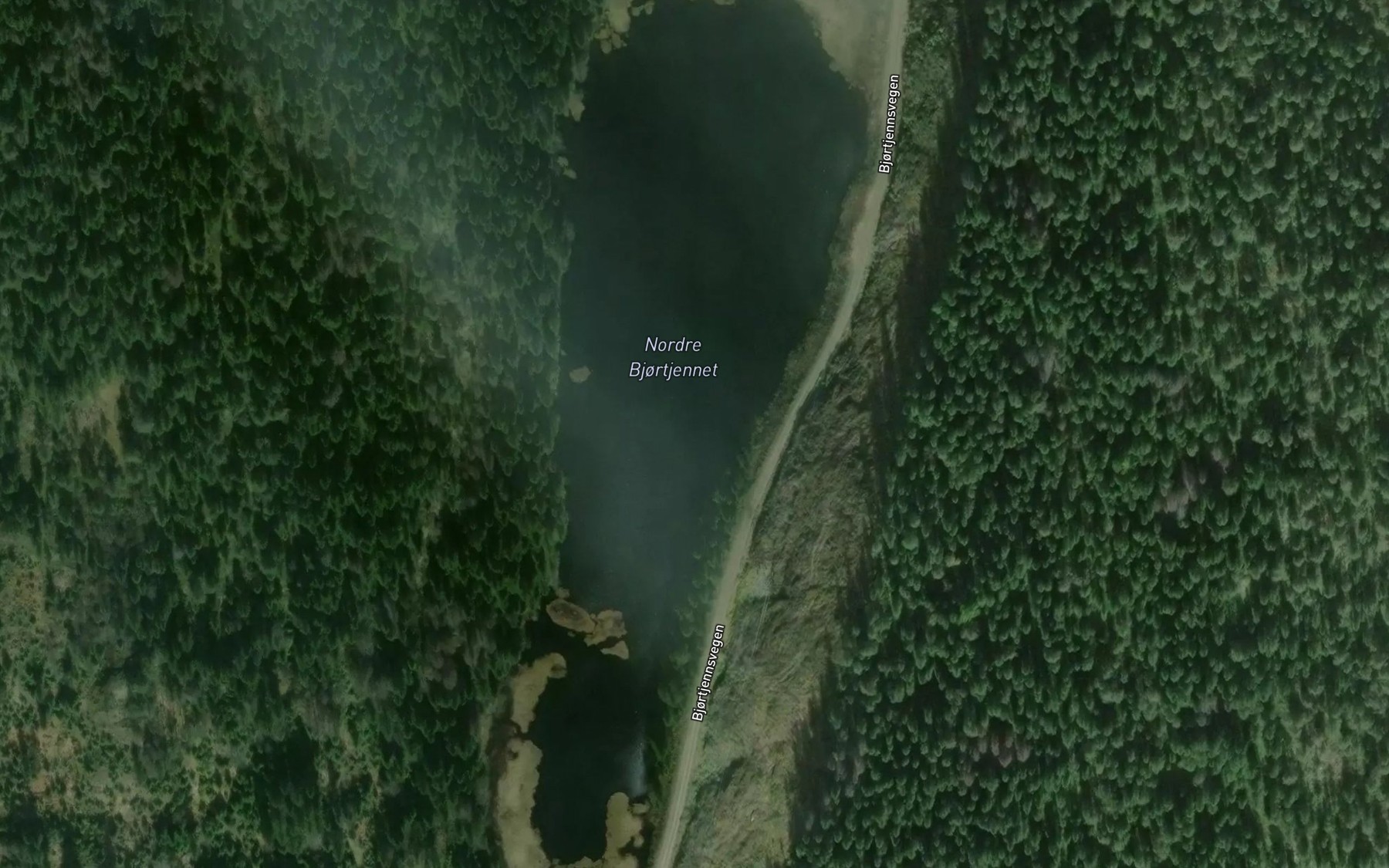 Satellite map of the Nordre Bjortjennet