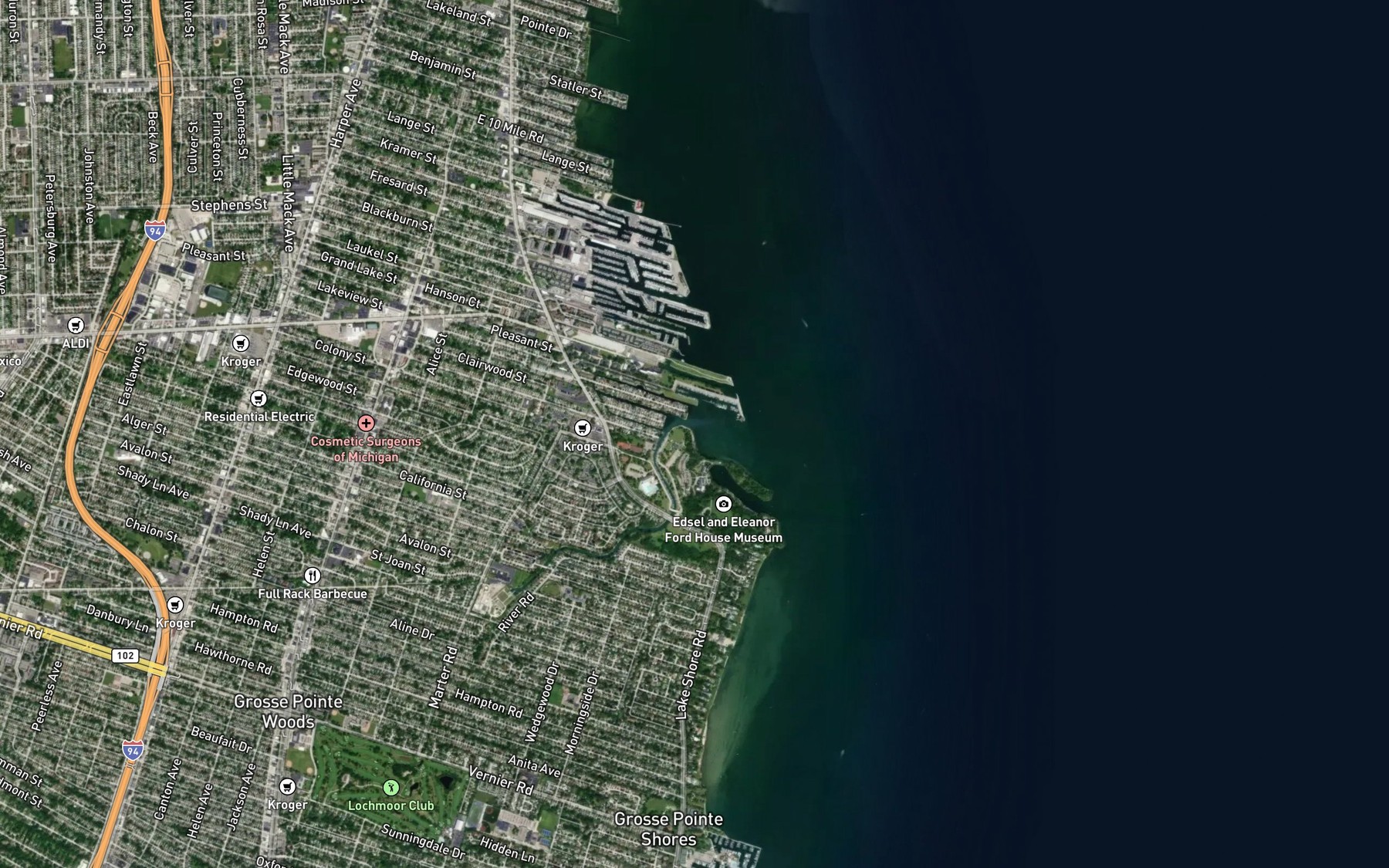 Satellite map of the Chapaton Drain