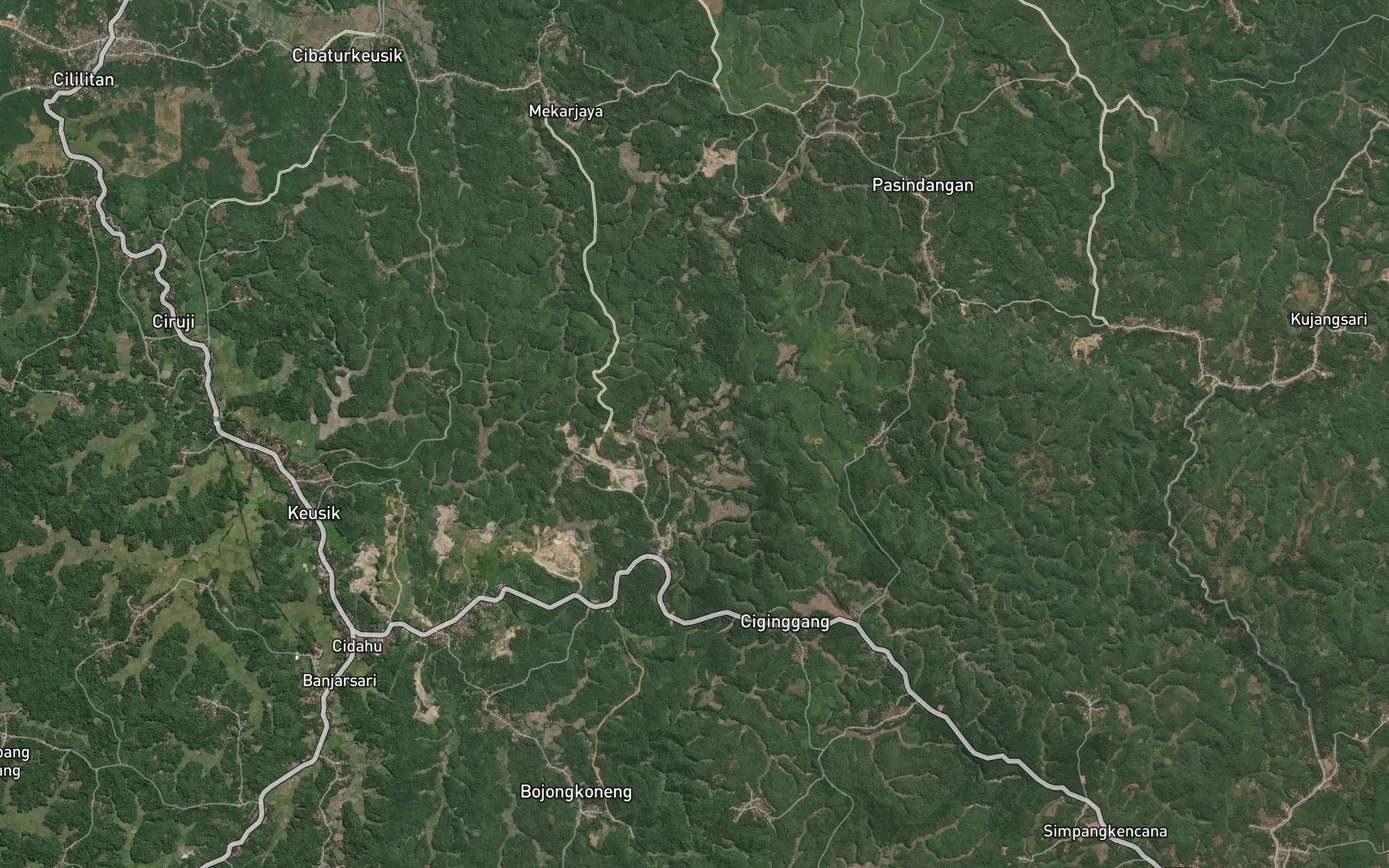 Satellite map of the Ci Langkap