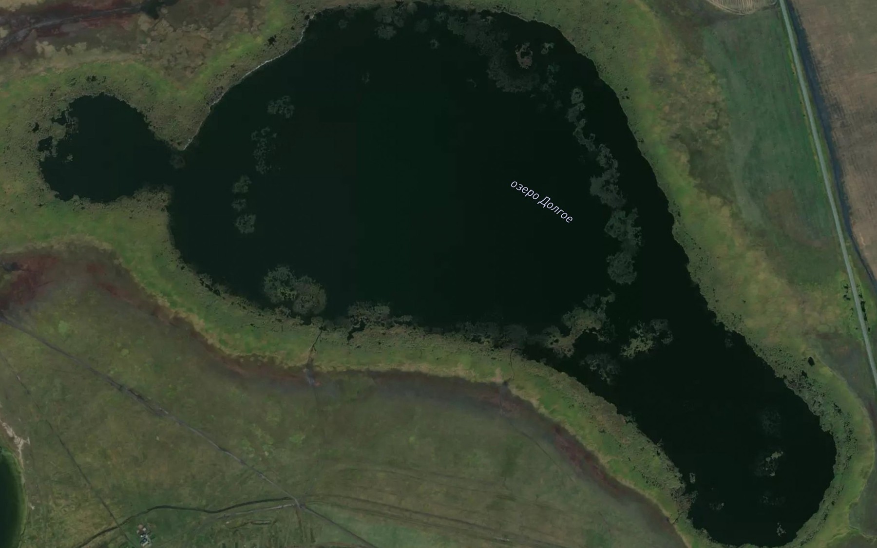 Satellite map of the Ozero Dolgoye