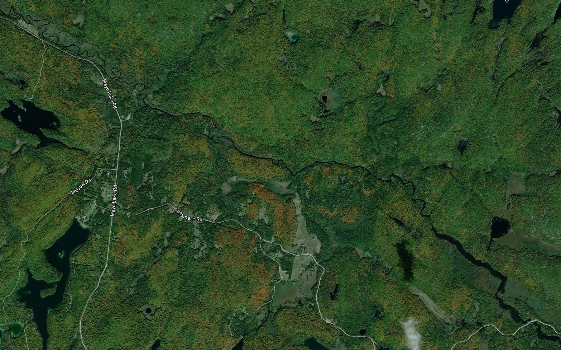 Satellite map of the Gin Creek