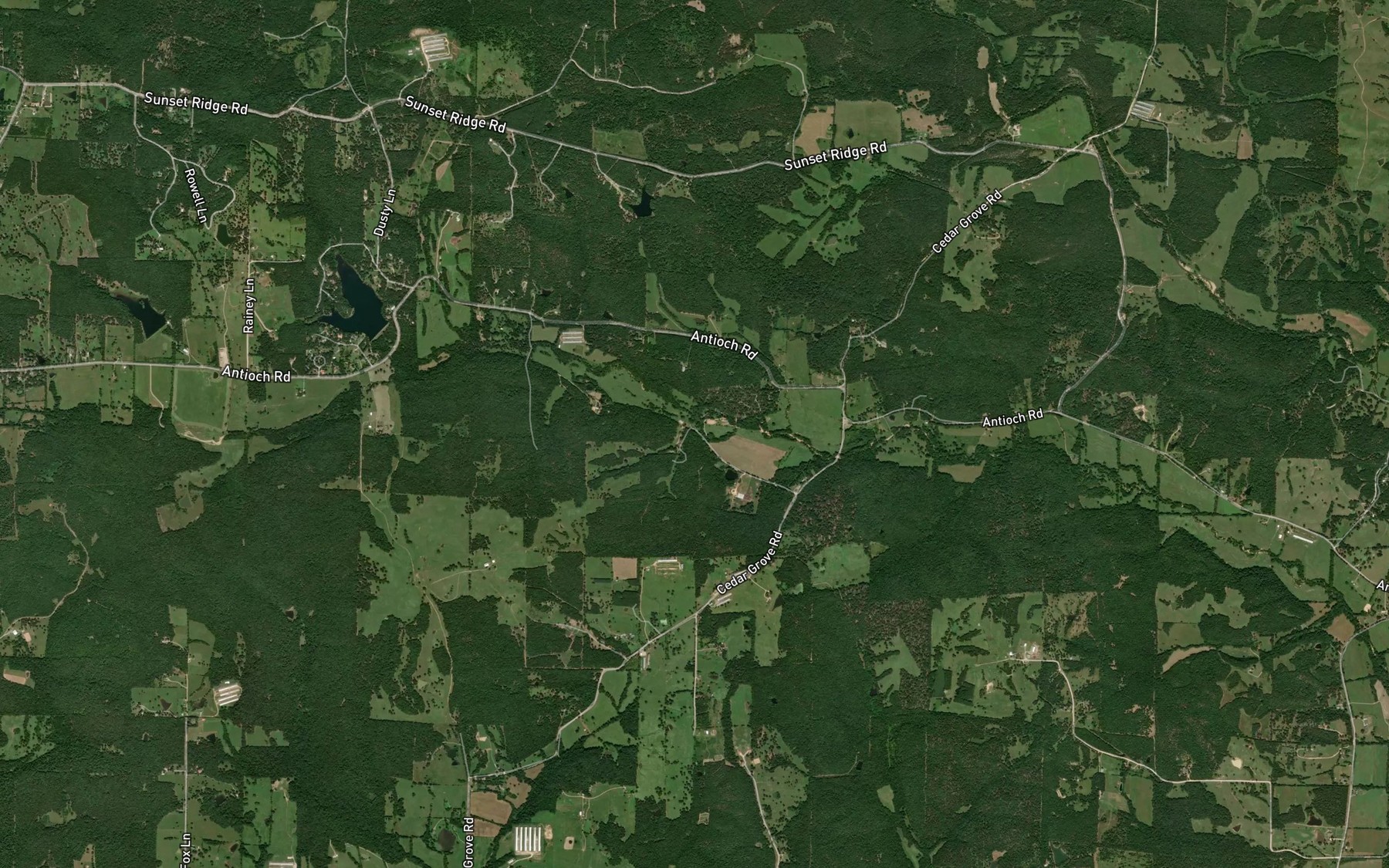 Satellite map of the Baxter Spring