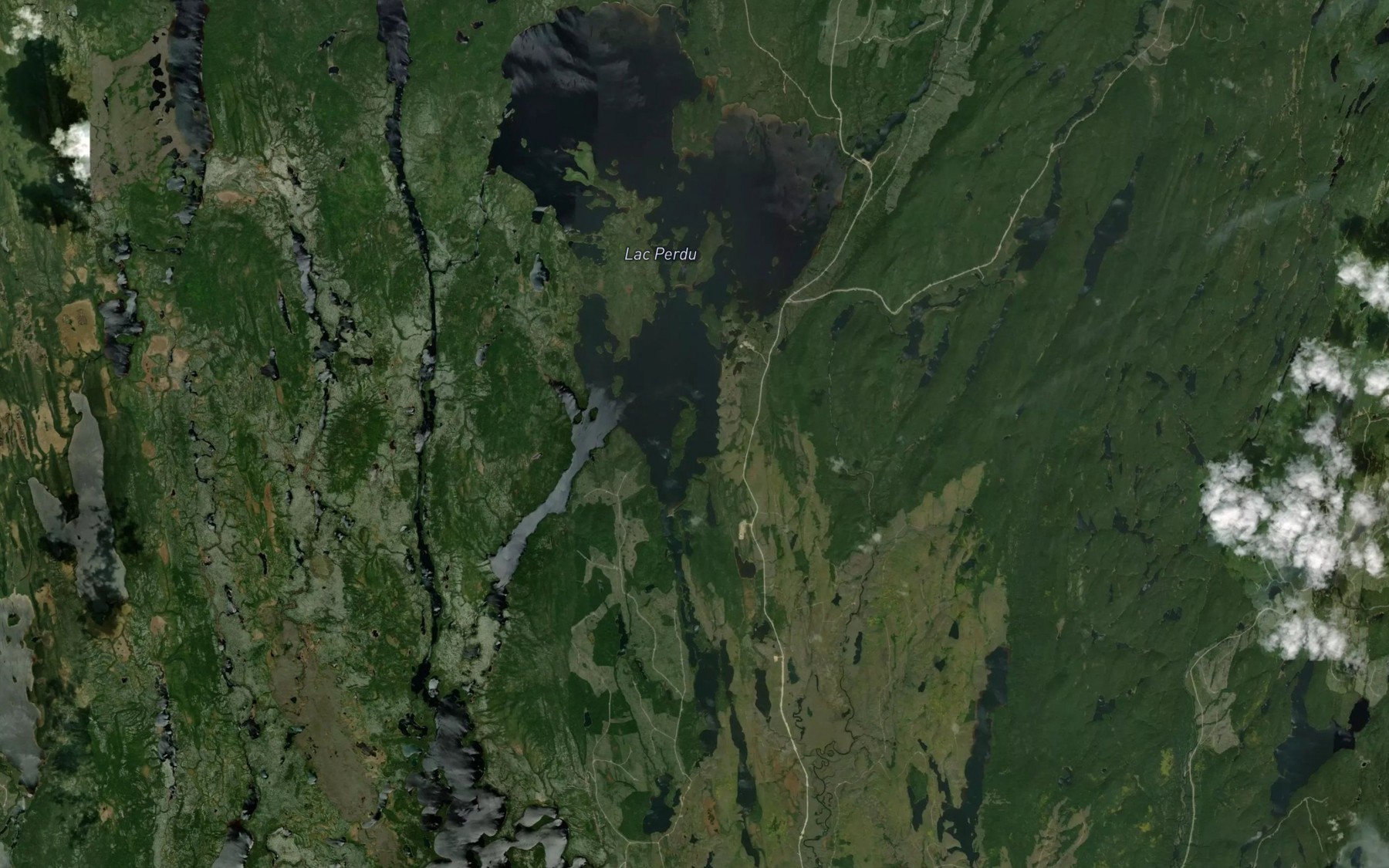 Satellite map of the Lac Perdu