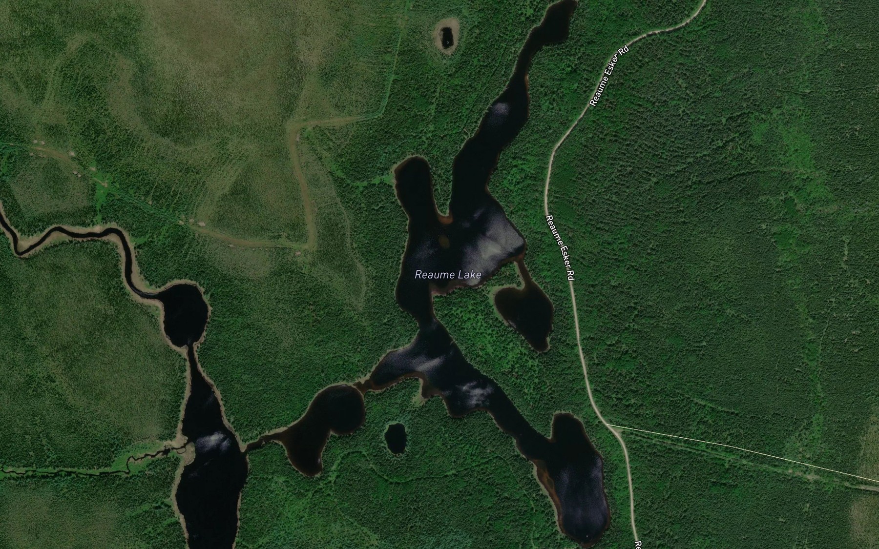 Satellite map of the Reaume Lake