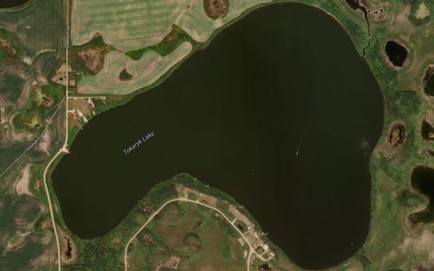 Satellite map of the Tokaryk Lake