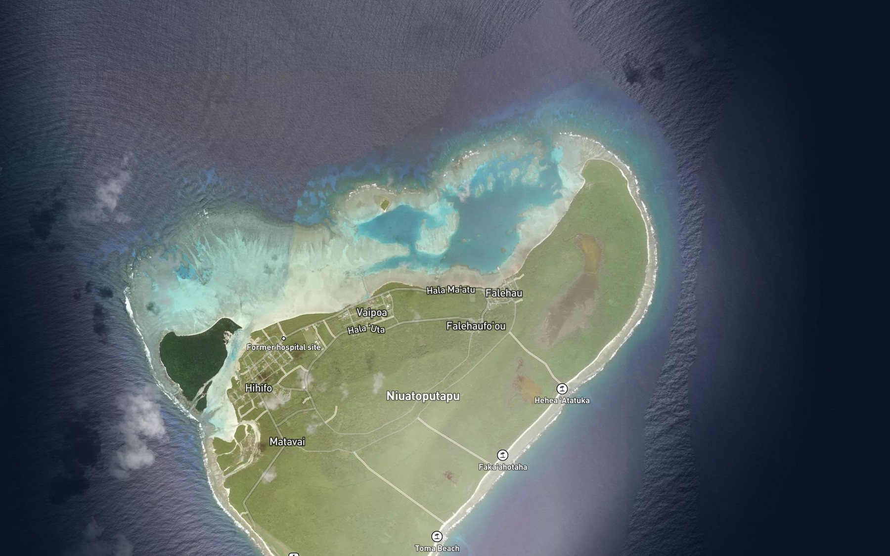Satellite map of the Hakau Tapu