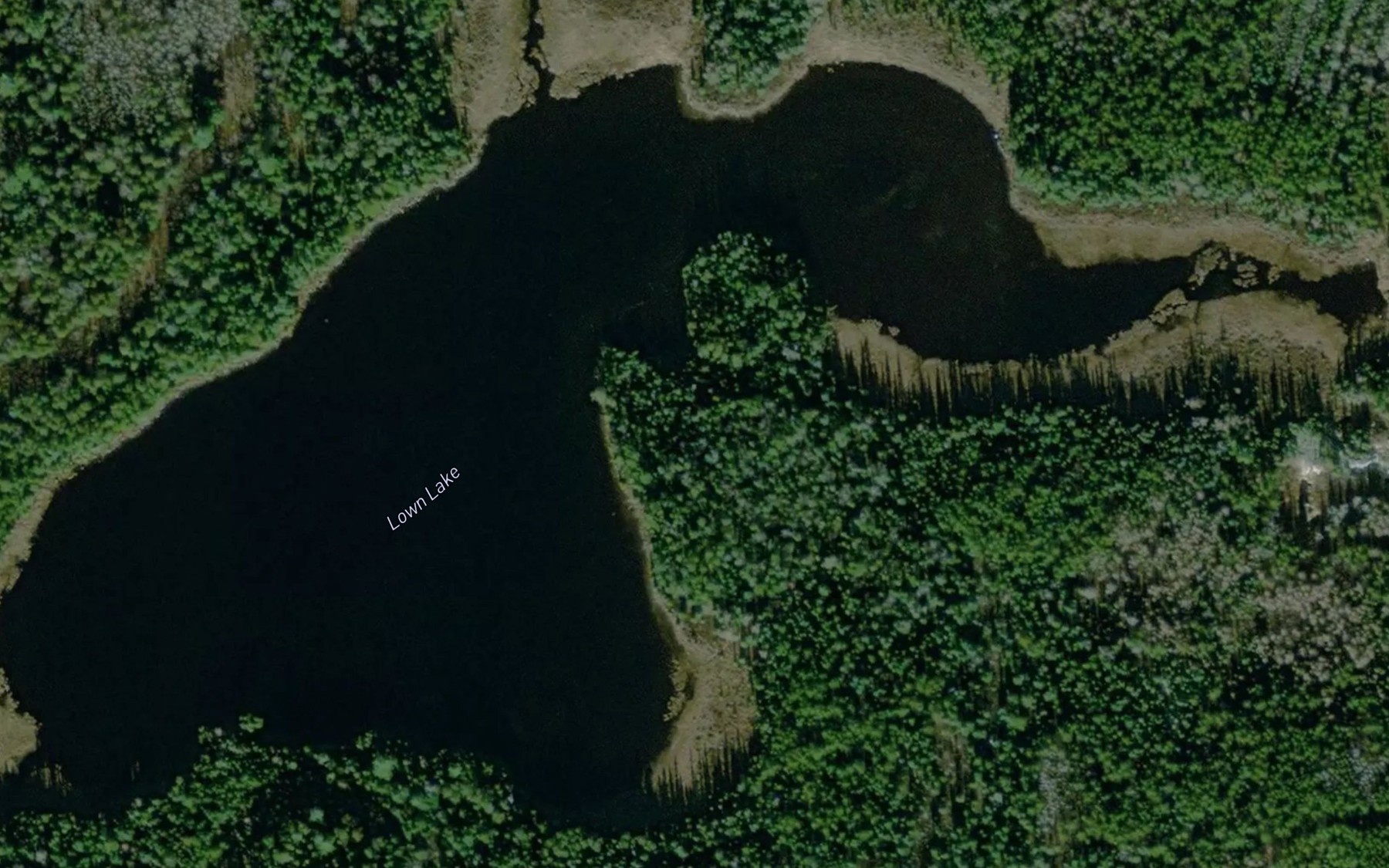 Satellite map of the Lown Lake