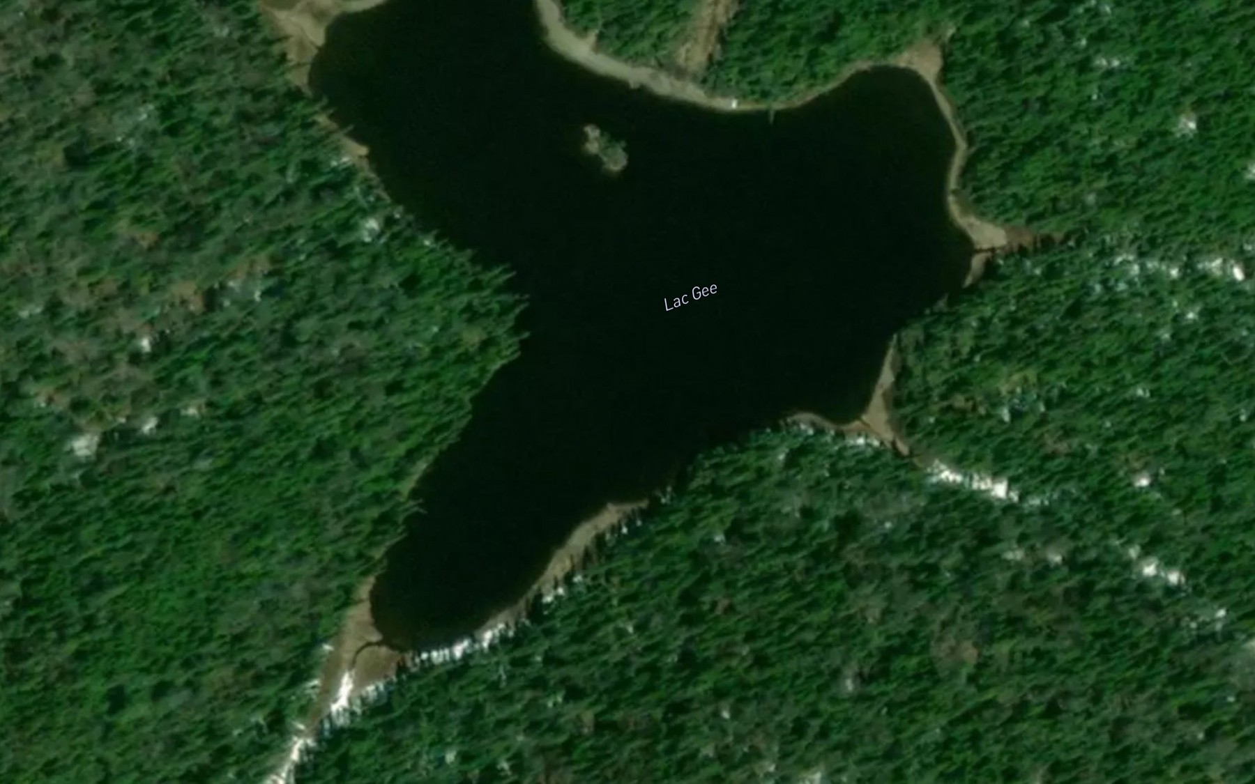 Satellite map of the Lac Gee