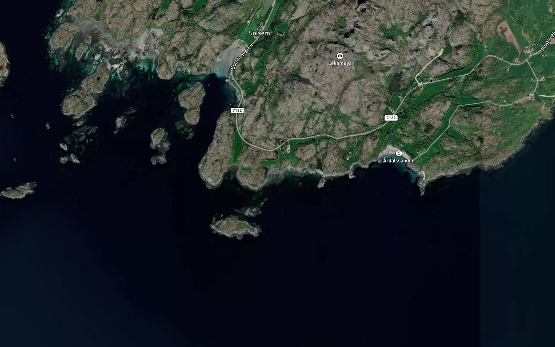 Satellite map of the Breidvika