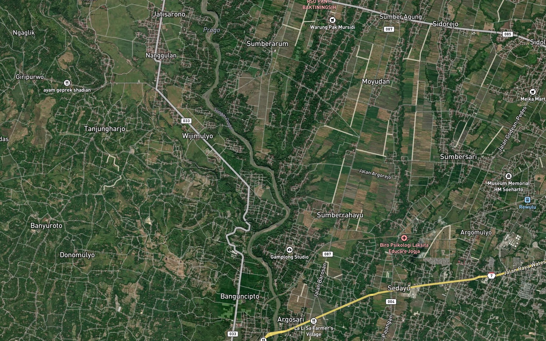 Satellite map of the Kali Gandri