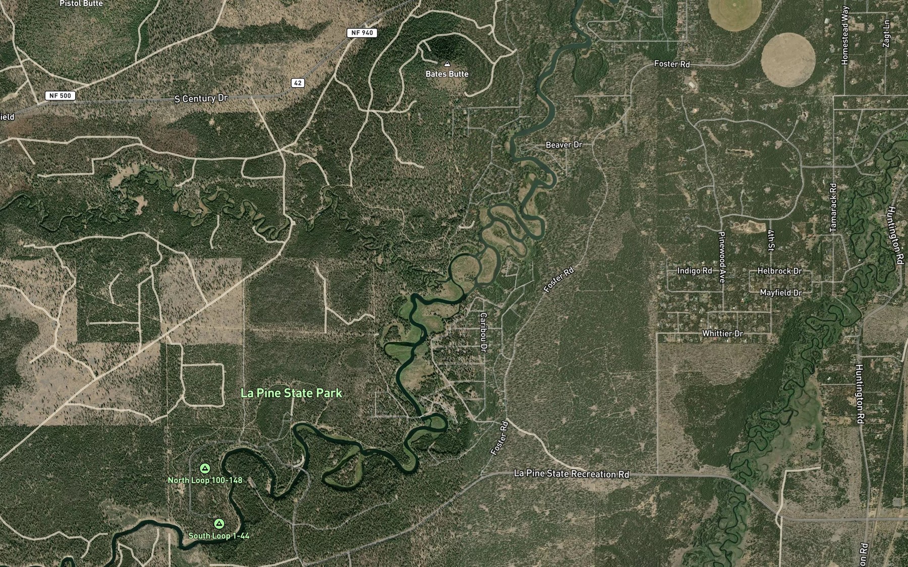 Satellite map of the Fall River