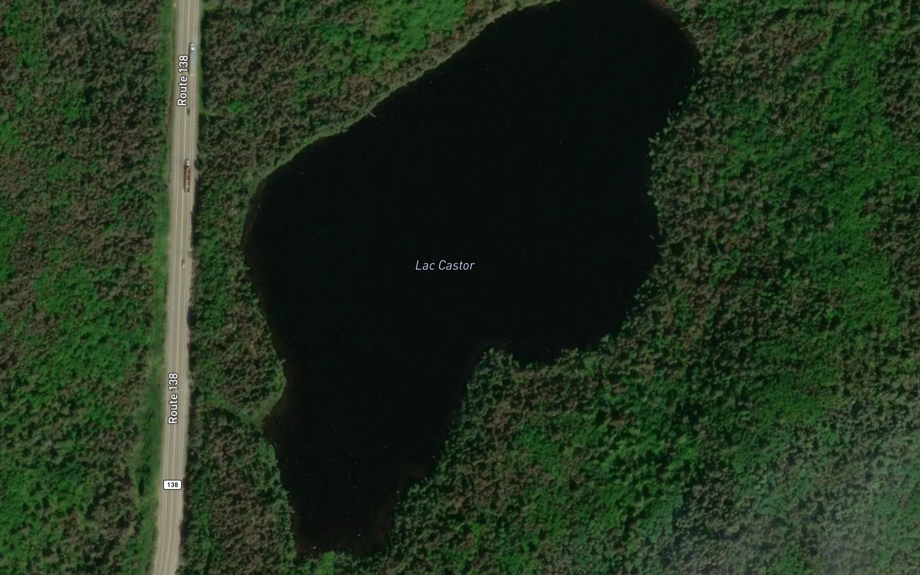 Satellite map of the Lac Castor