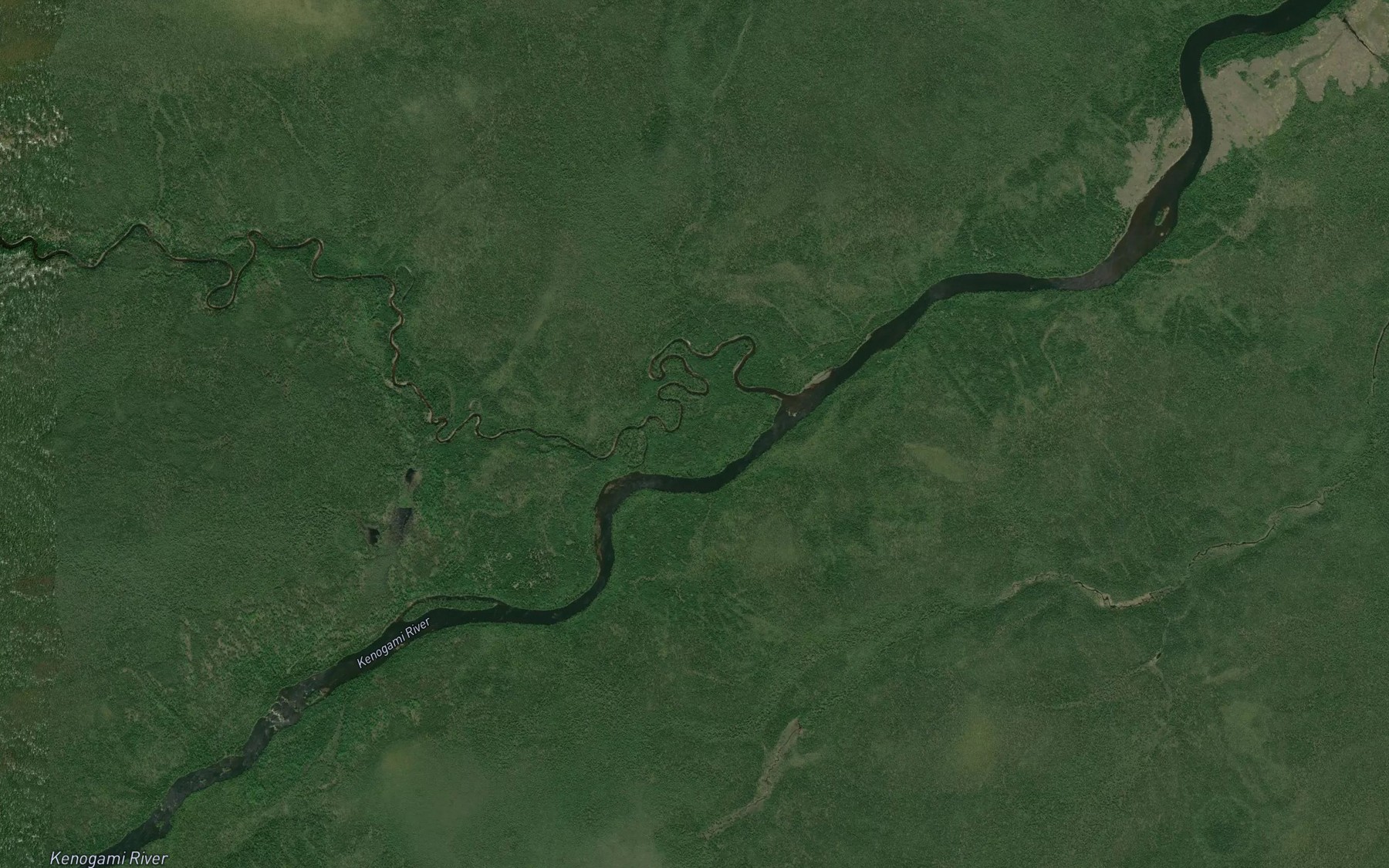 Satellite map of the Atikasibi River