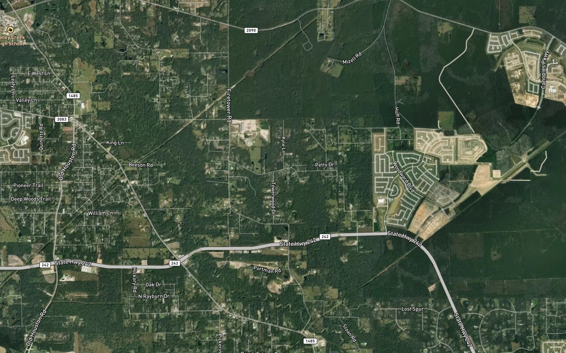 Satellite map of the Round Pond