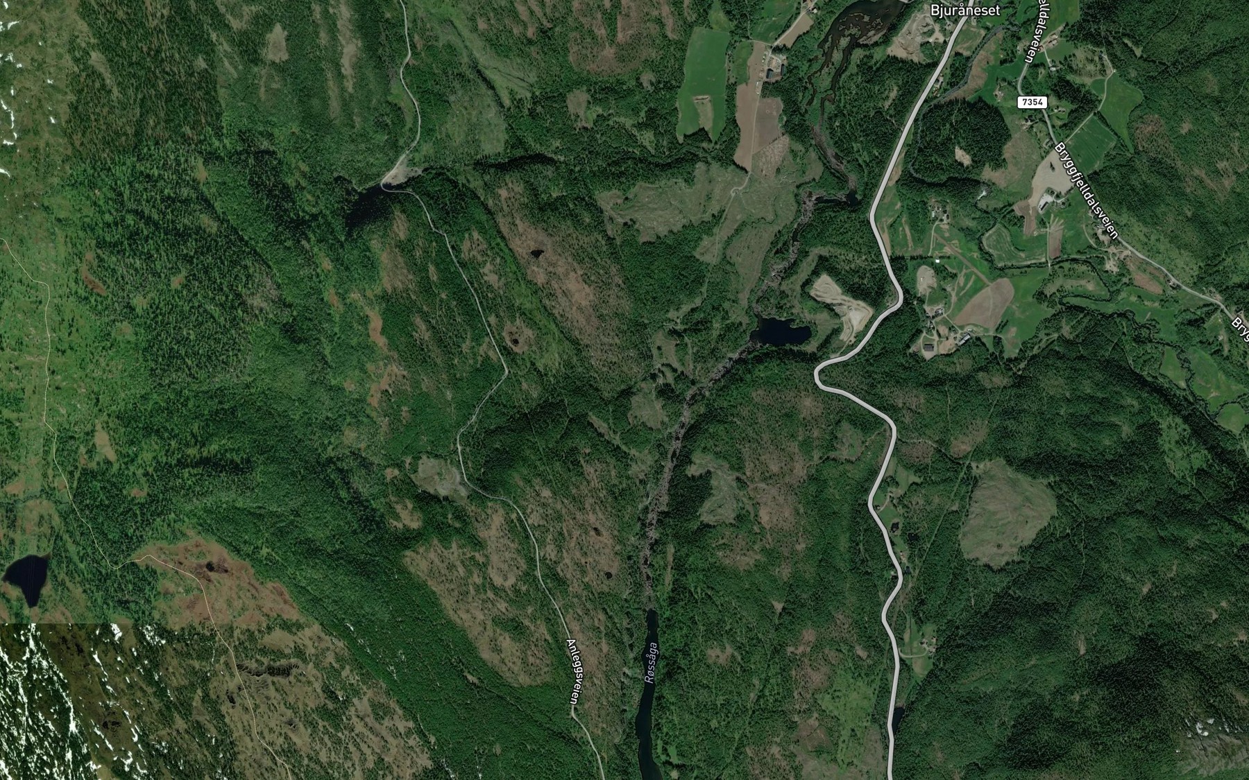 Satellite map of the Tullavbekken