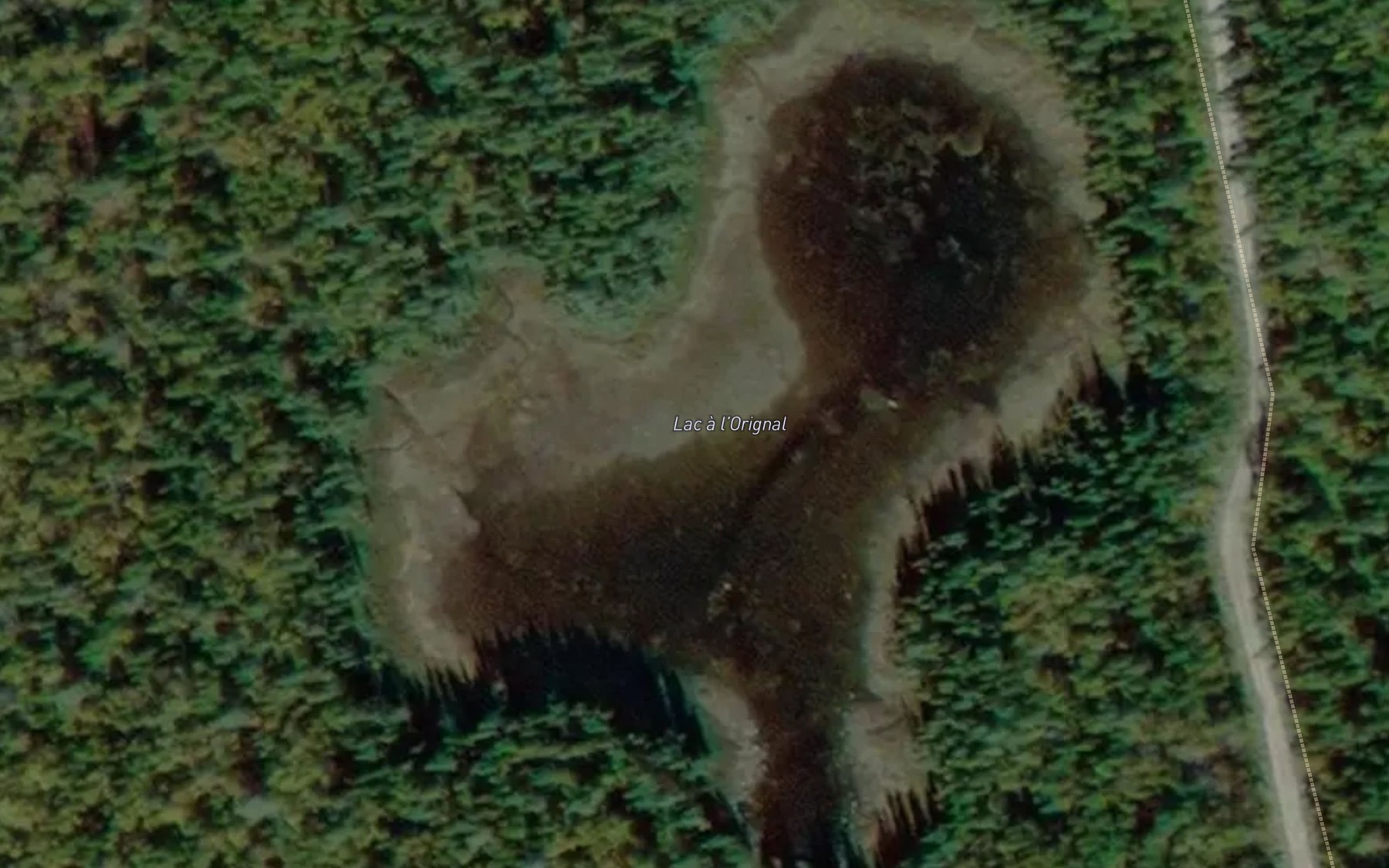 Satellite map of the Lac a l'Orignal