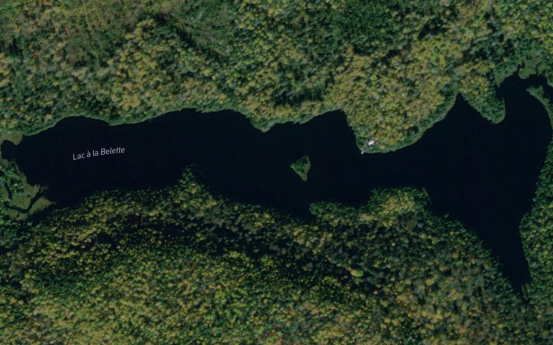 Satellite map of the Lac a la Belette
