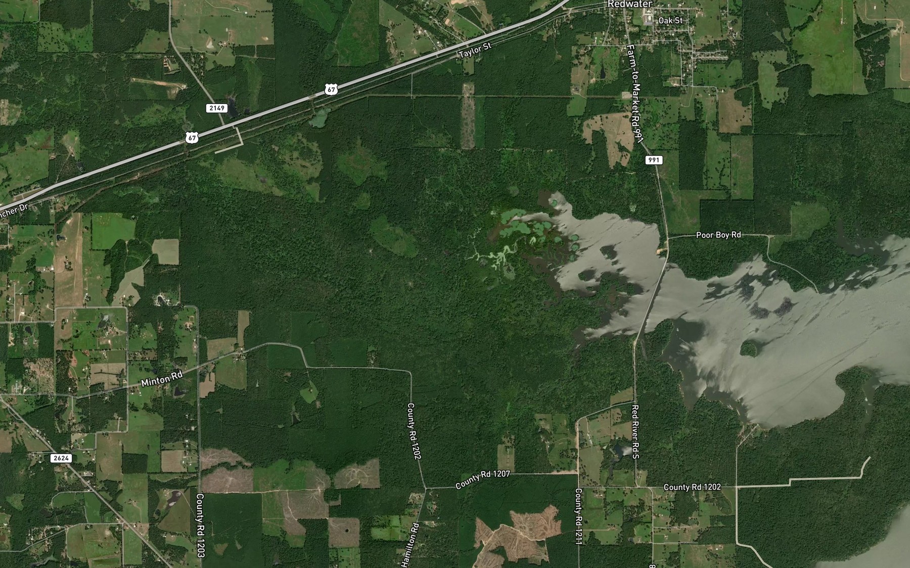 Satellite map of the Big Creek