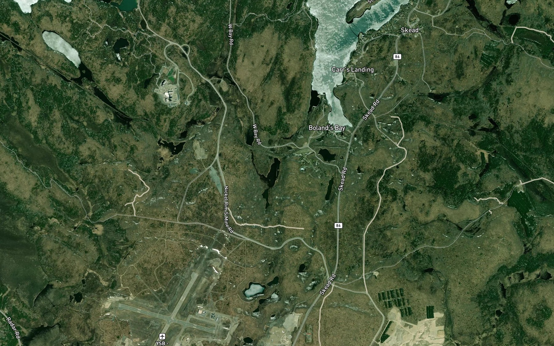 Satellite map of the Massey Creek