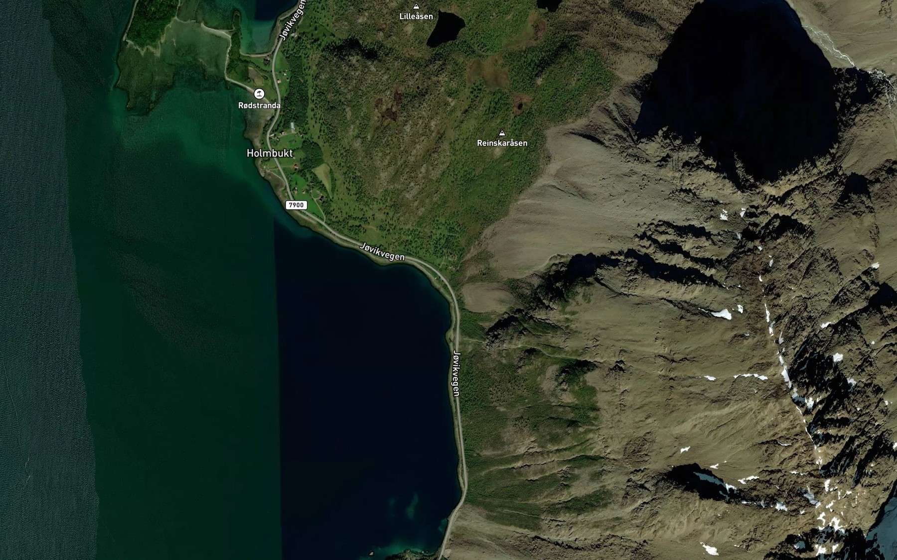 Satellite map of the Rennarelva