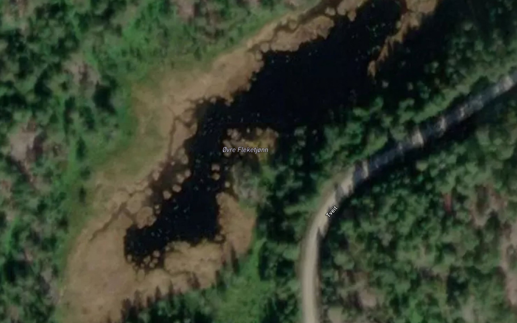 Satellite map of the Ovre Fleketjonn