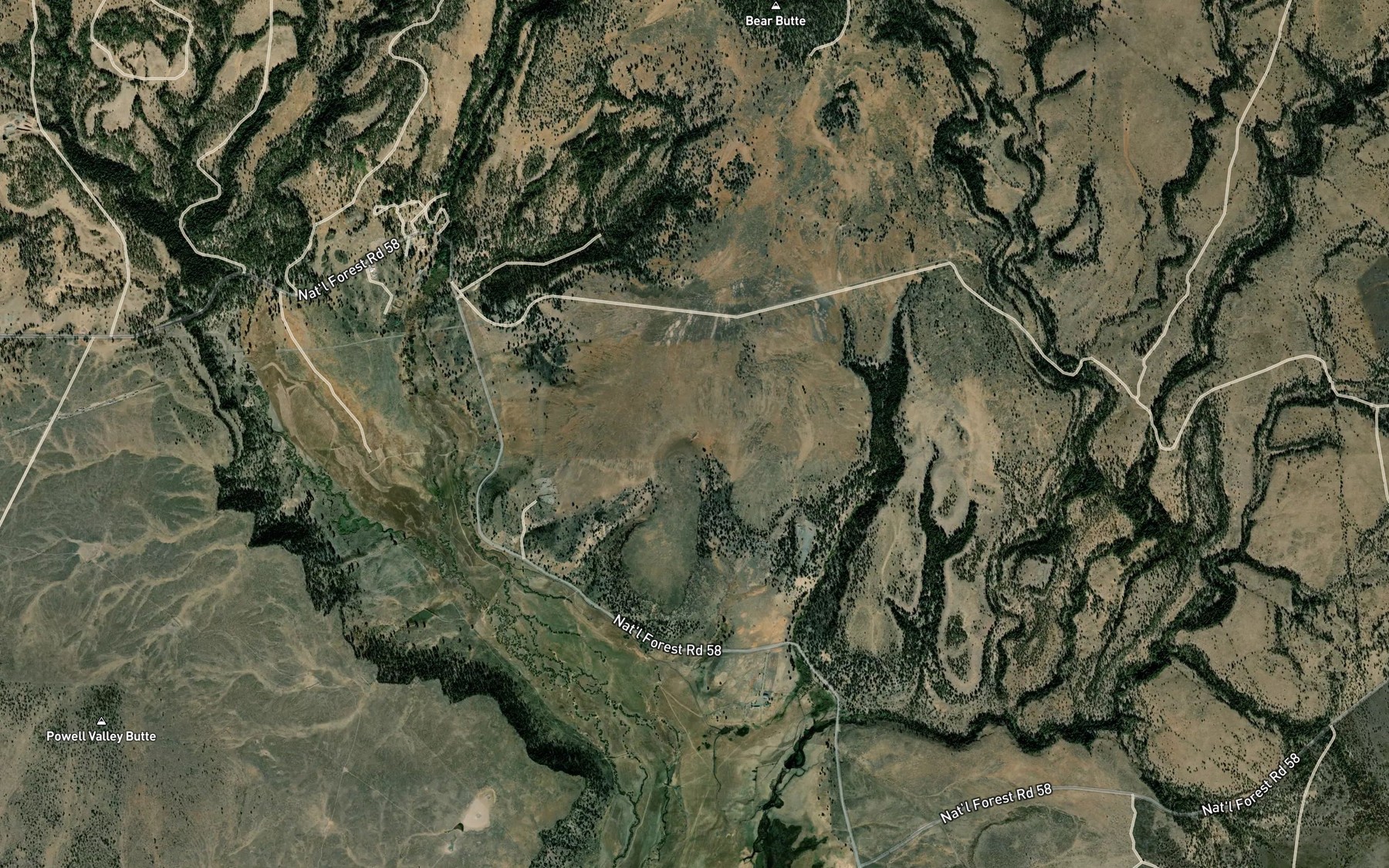 Satellite map of the Boundary Reservoir